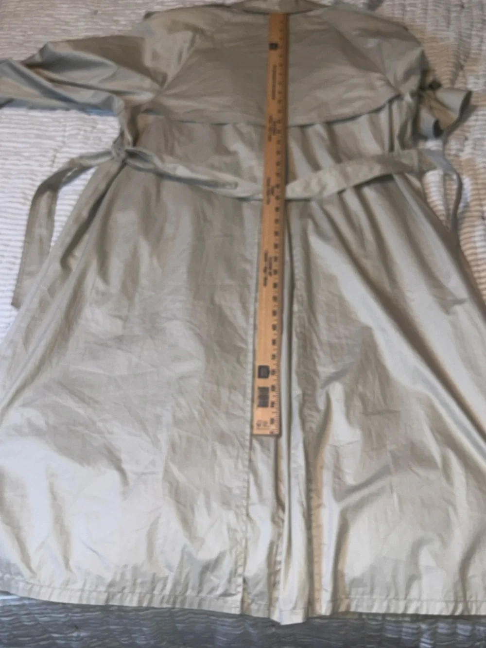 Vintage London Fog Khaki Trench Coat Double Breasted 10 Petite USA Londontown